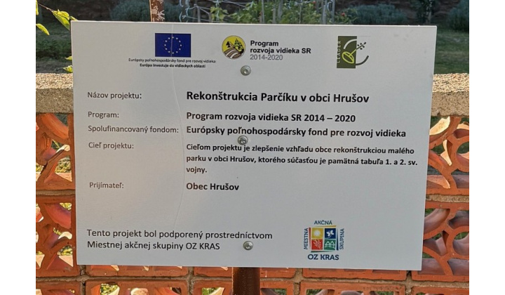 Rekonštrukcia Parčíku v obci Hrušov