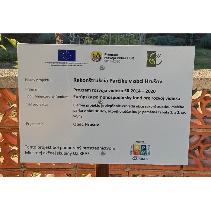 Rekonštrukcia Parčíku v obci Hrušov